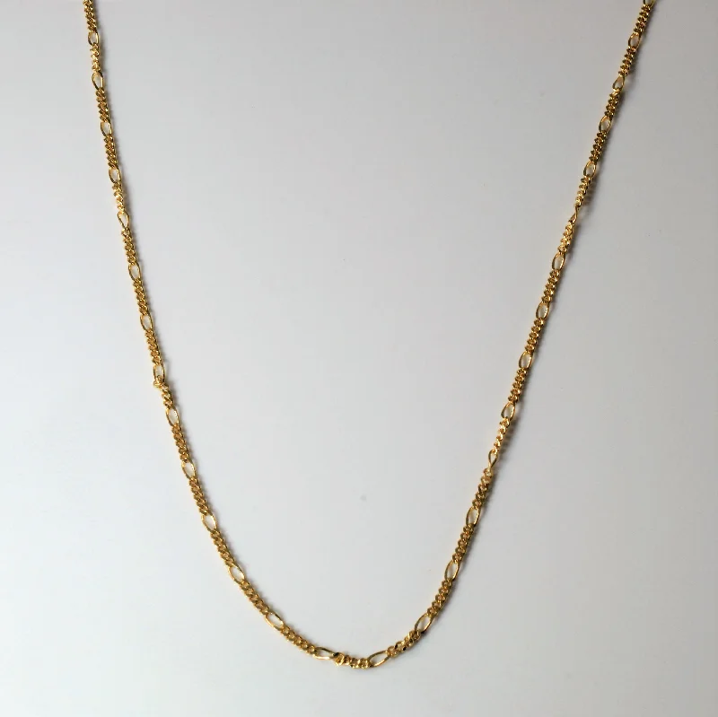 Exclusive Online Discounts On Stylish Jewelry 10k Yellow Gold Figaro Chain | 18" |