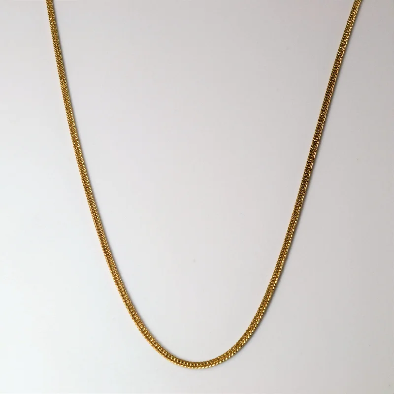 Delicate Crystal Jewelry For Sophisticated Charm 10k Yellow Gold Curb Chain | 24" |