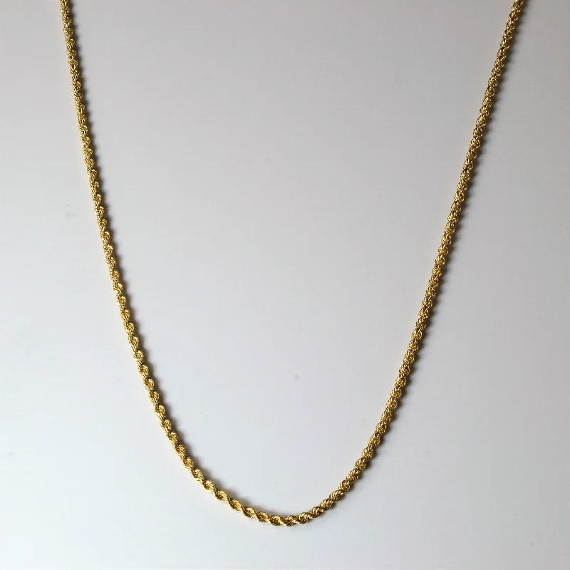 Limited-Time Jewelry Sale – Don't Miss These Deals 14k Yellow Gold Rope Chain | 24" |