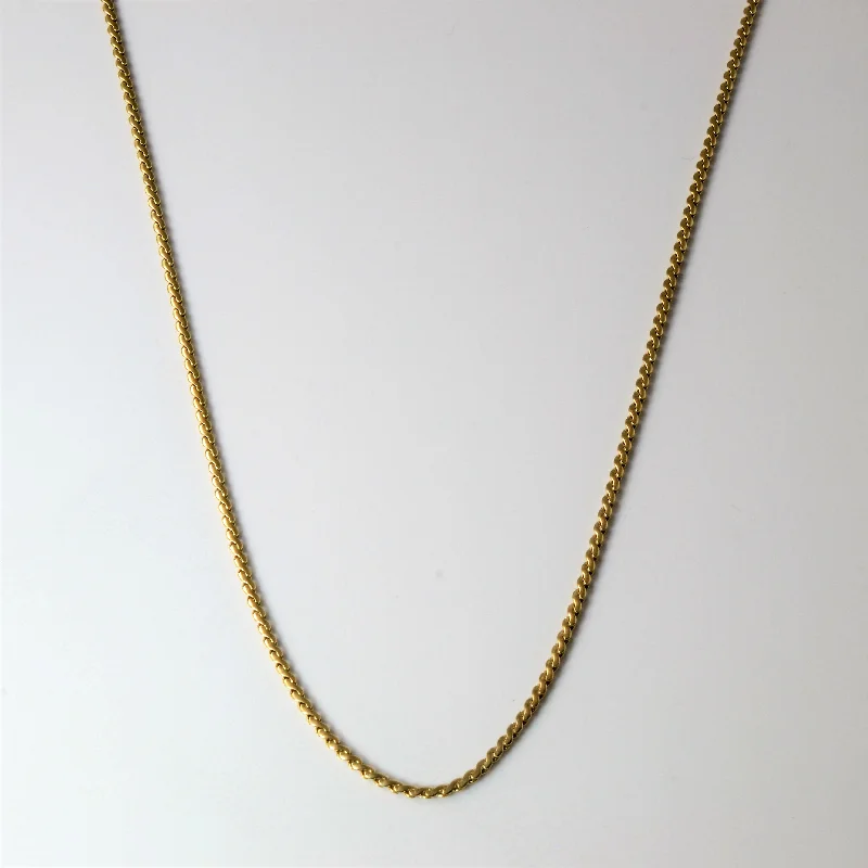 Personalized Jewelry At Special Discount Rates 18k Yellow Gold Serpentine Chain | 25" |