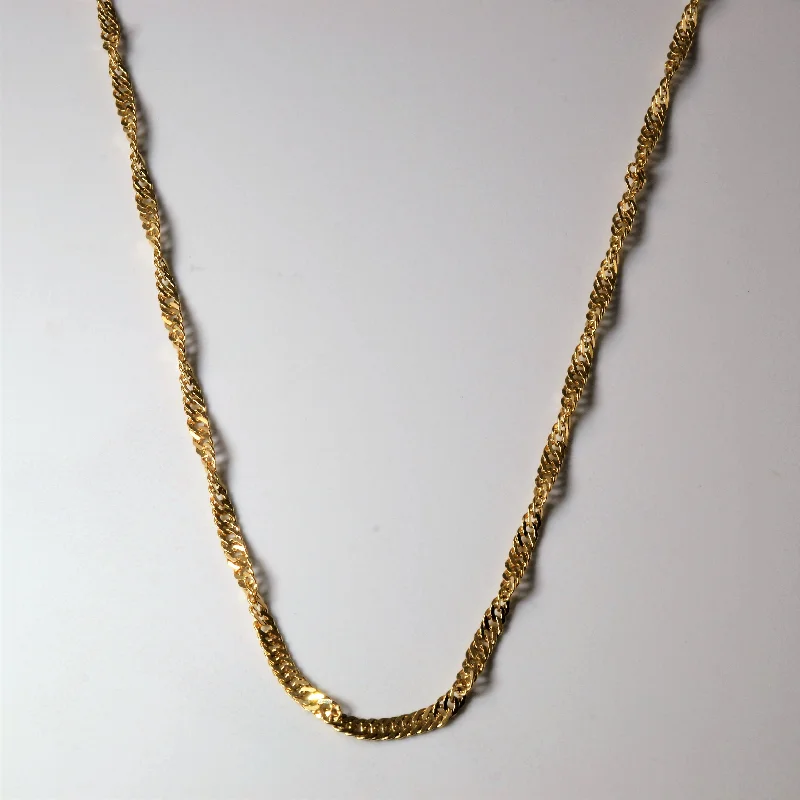 Waterproof Stainless Steel Jewelry For Lasting Beauty 10k Yellow Gold Singapore Chain | 18" |