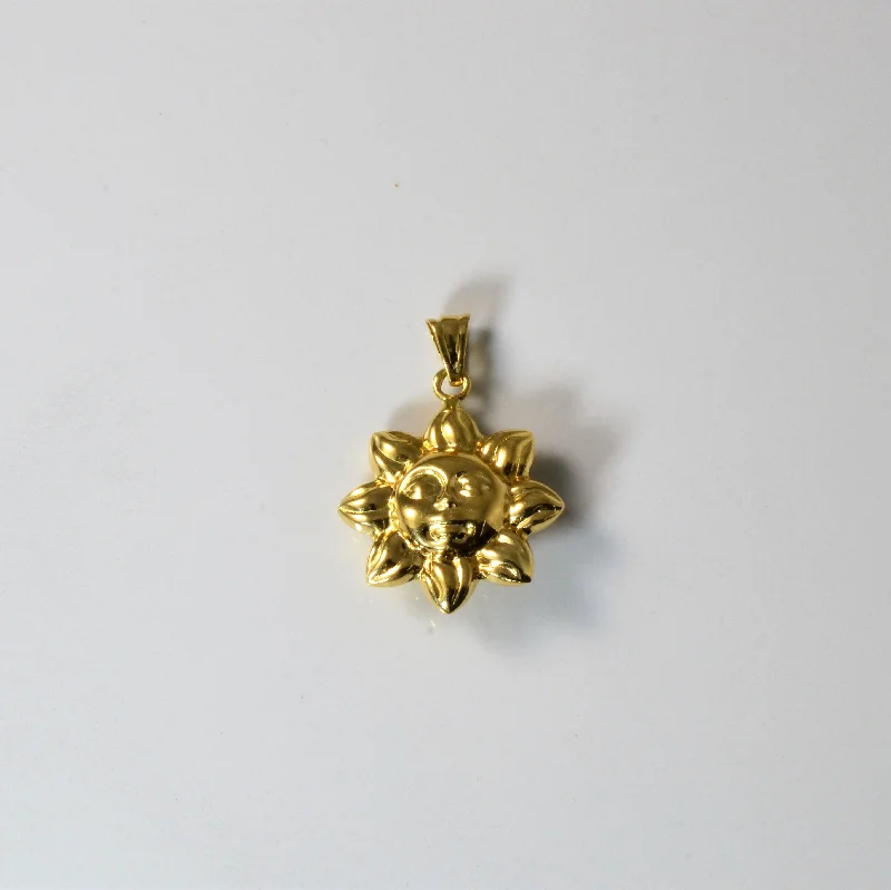 Limited-Time Offer On Elegant Jewelry Pieces Yellow Gold Sun Pendant |