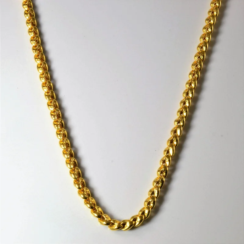 Sparkle For Less – Shop Jewelry Deals Now 22k Yellow Gold Puffed Barleycorn Chain | 20" |