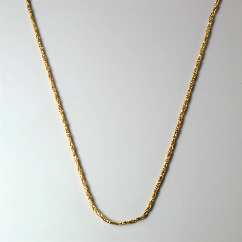 Your Perfect Accessory Now At The Best Price 10k Yellow Gold Twisted Wheat Chain | 18" |