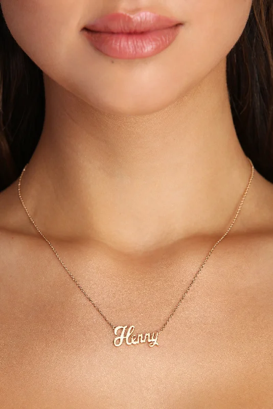 Henny Script Necklace